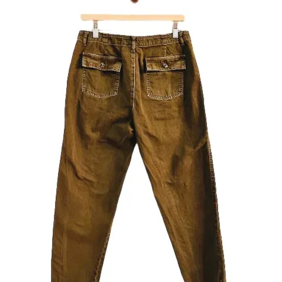 Core Life Womens High Rise Cotton Zip Fly Jean Pants Olive Green Size 8 - Picture 2 of 3